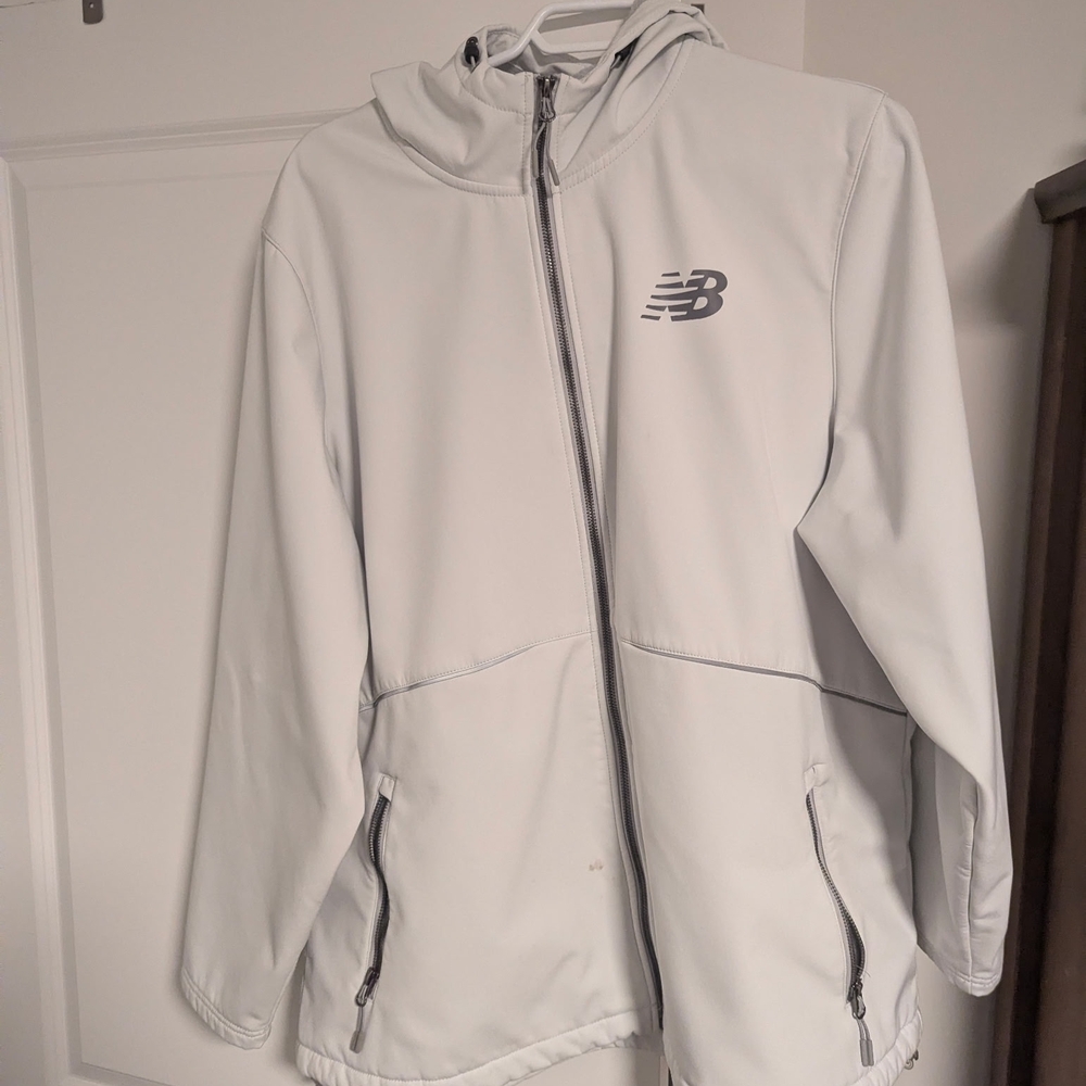 New Balance Lined White Zip-Up Jacket